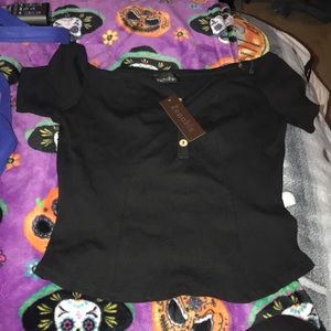 Black cropped top